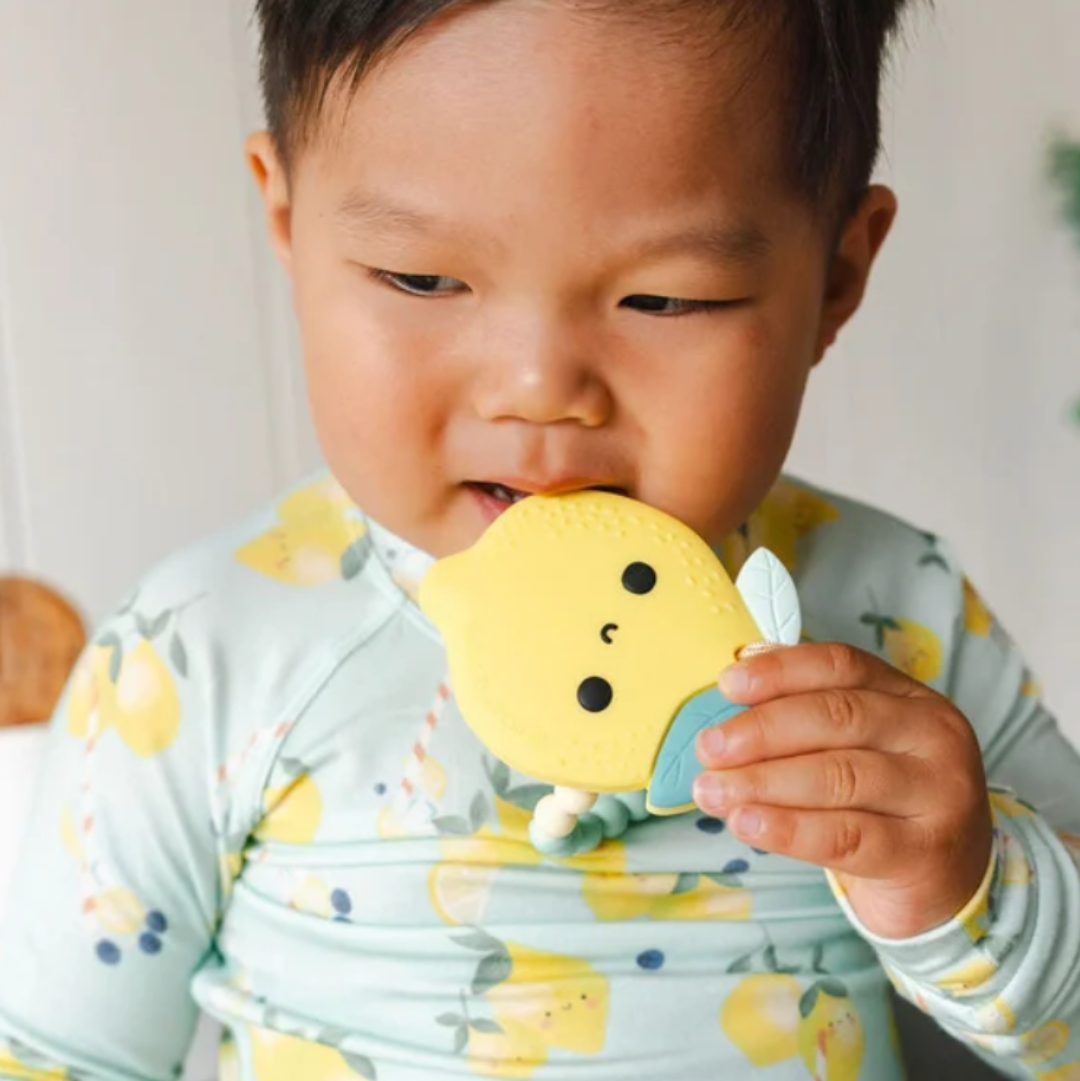 Lemon Pacifier Clip Teether Set