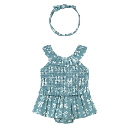 Emerald 3-Piece Printed Set with Headband