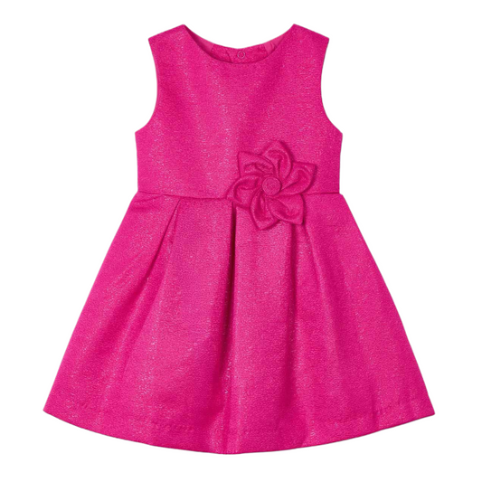 Magenta Girl Satin Dress