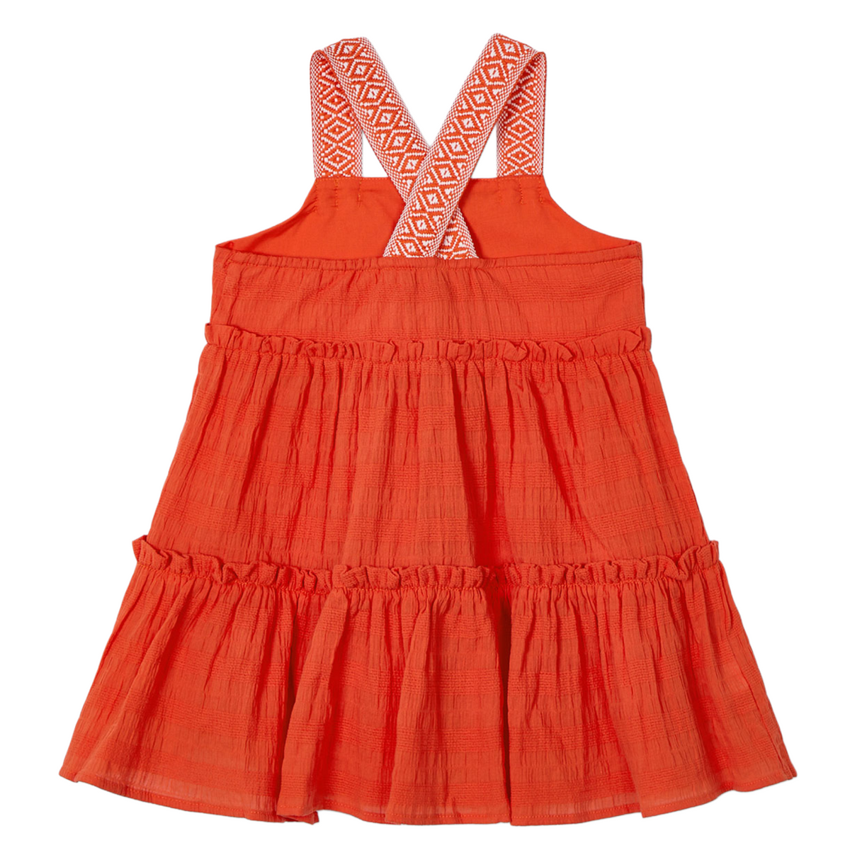 Paprika Applique Strap Dress