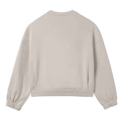 Sand Zip-Up Sweatshirt with Pockets
