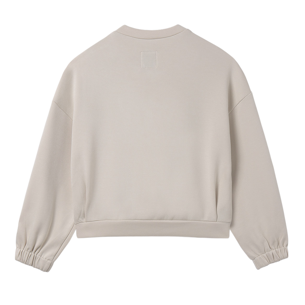 Sand Zip-Up Sweatshirt with Pockets