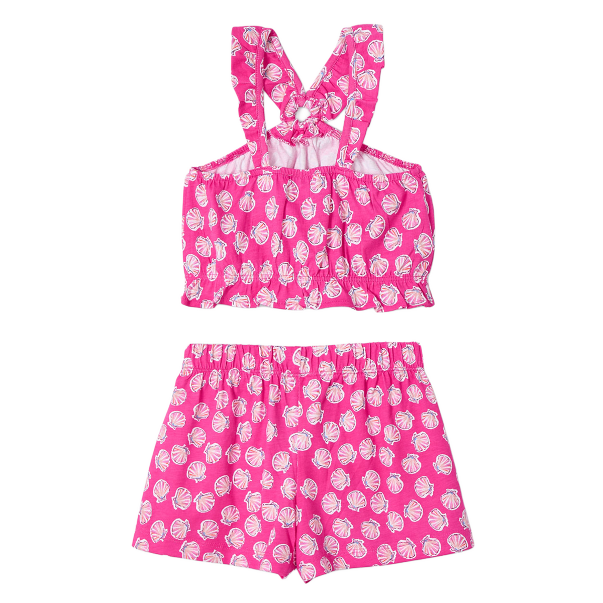Magenta Shorts + Criss Cross Top Set