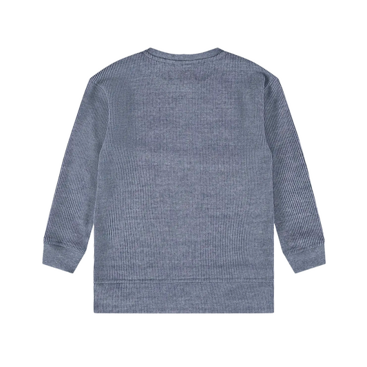 Blue Knitted Jersey Top