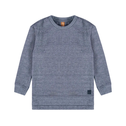 Blue Knitted Jersey Top