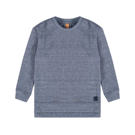 Blue Knitted Jersey Top