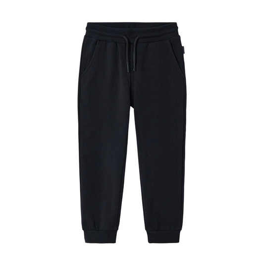 Black Fleece Joggers with Drawstring Waist
