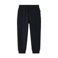 Black Fleece Joggers with Drawstring Waist