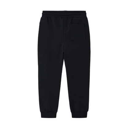 Black Fleece Joggers with Drawstring Waist