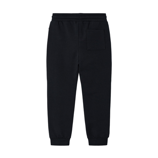 Black Fleece Joggers with Drawstring Waist