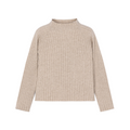 Toffee Ribbed Turtleneck Top