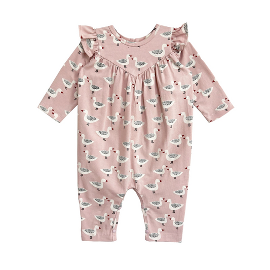 Blush Feathered Friends Romper