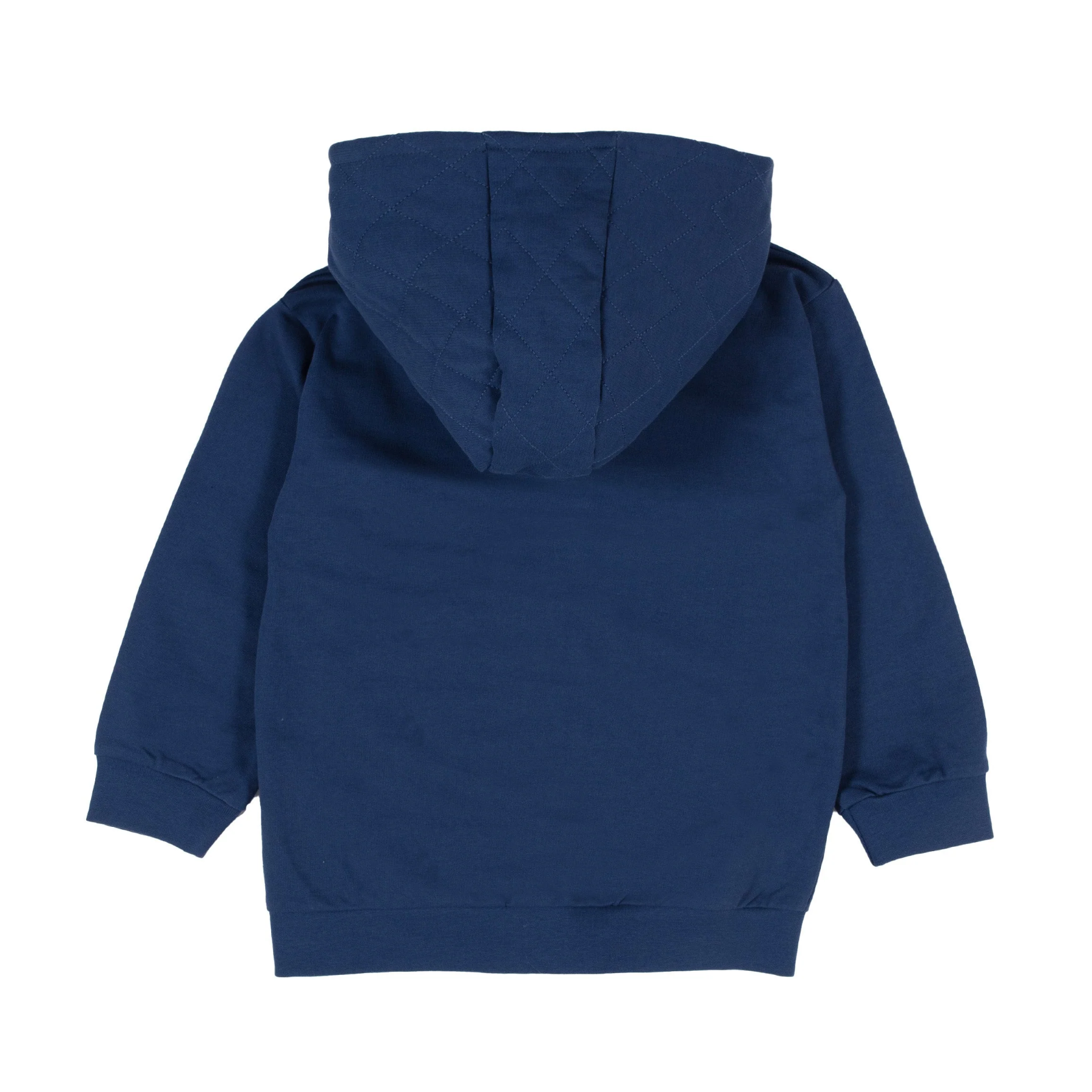 Navy Quilted Zip Hoodie