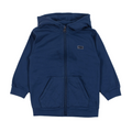 Navy Quilted Zip Hoodie
