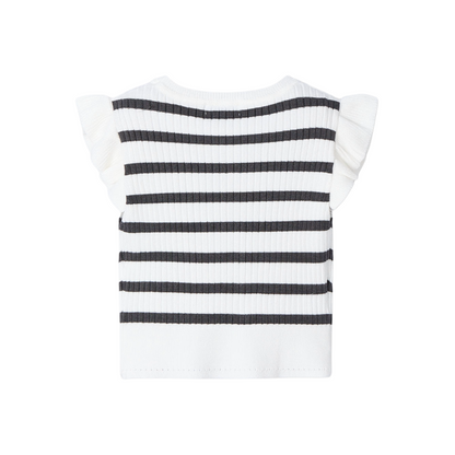 Charcoal White Sweater Top