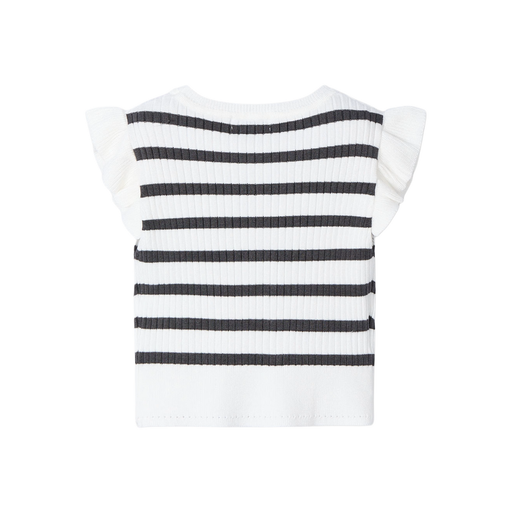 Charcoal White Sweater Top