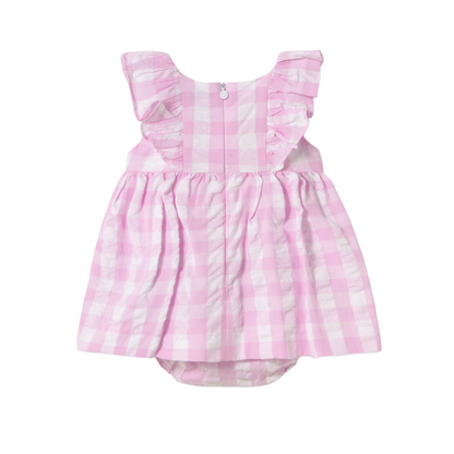 Pink Vichy Dress with Bloomers