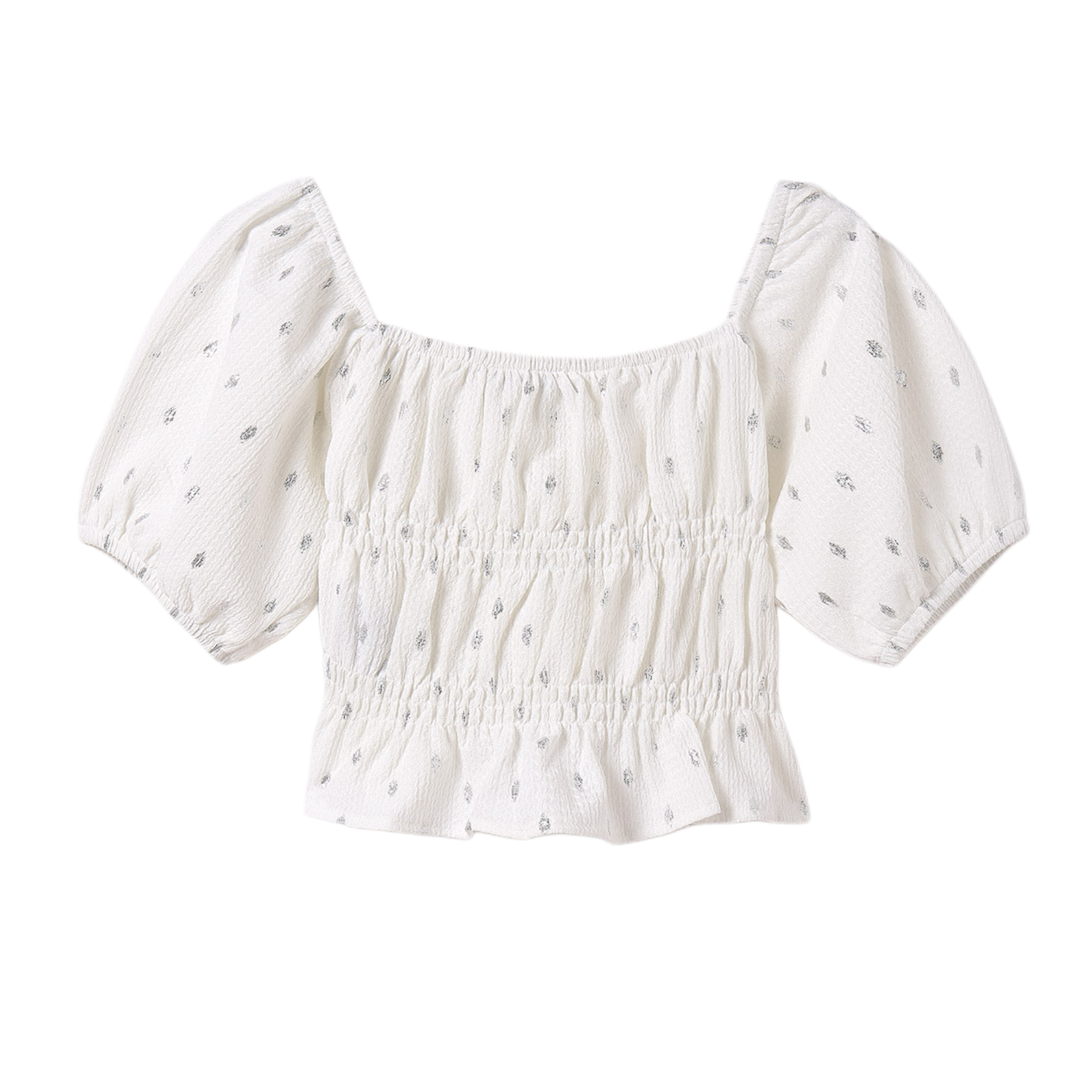 Silver Star Smocked Bambula Top