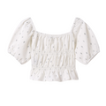 Silver Star Smocked Bambula Top