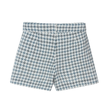 Cerulean Houndstooth Skort