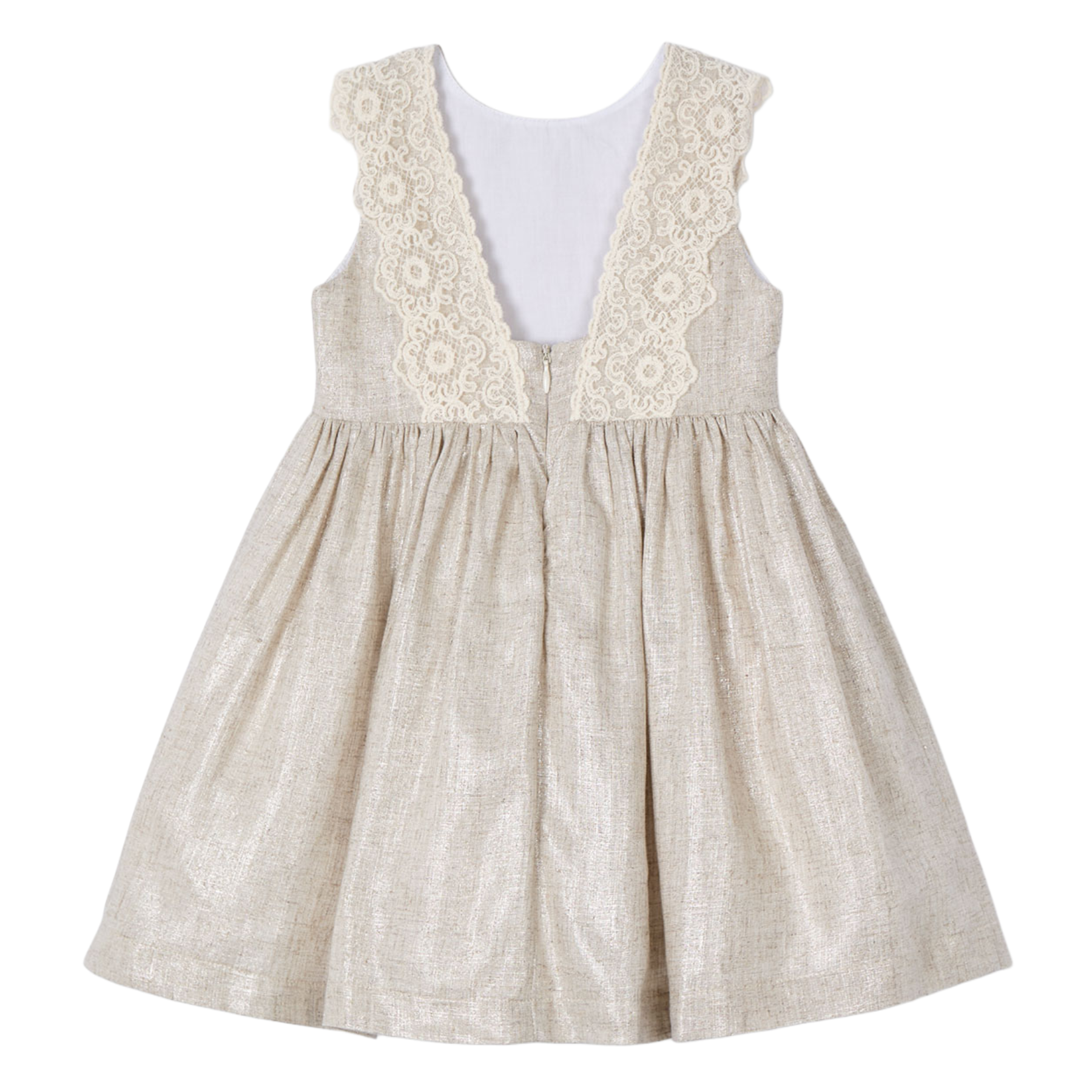 Linen Dress with Embroidered Detail