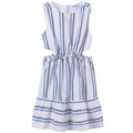 Blue Striped Cut Out Dress