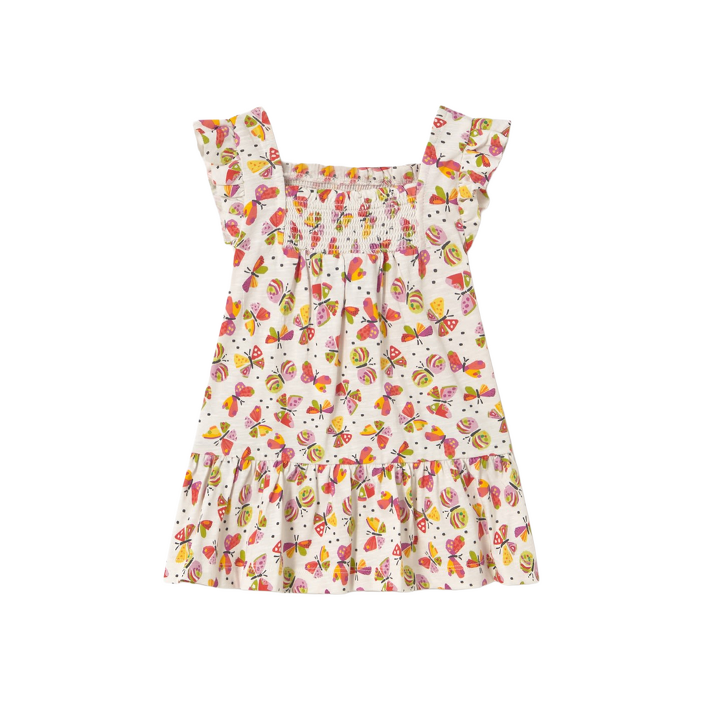 Coral Butterflies Baby Printed Dress