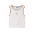 Embroidered Tank Top Tan Edge