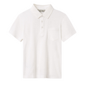 Cream Soft Waffle Weave Polo