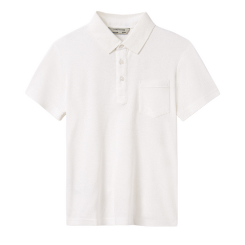 Cream Soft Waffle Weave Polo
