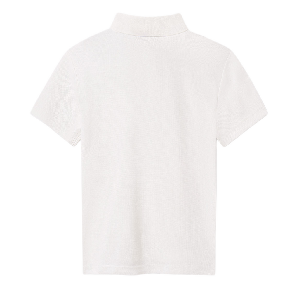 Cream Soft Waffle Weave Polo