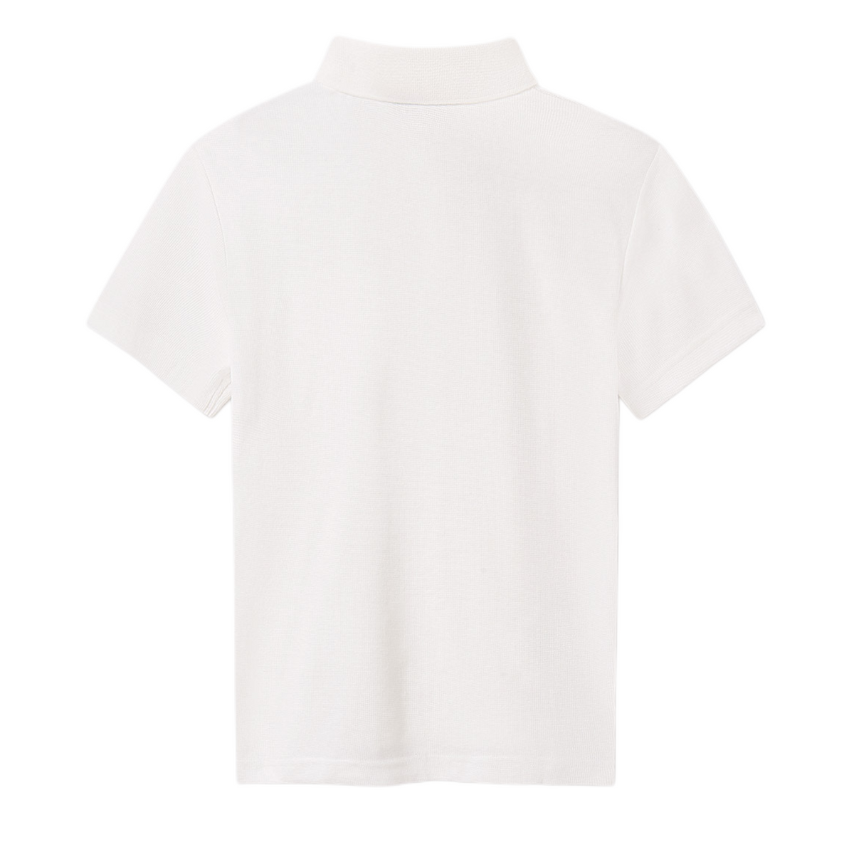 Cream Soft Waffle Weave Polo