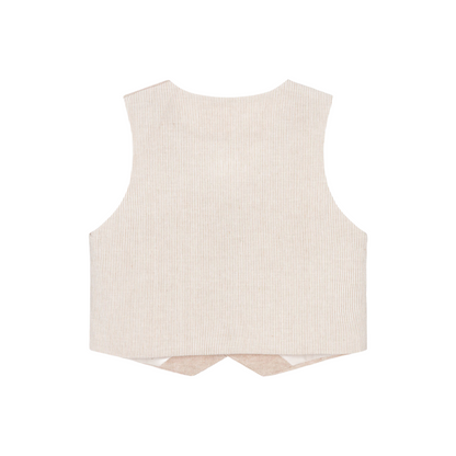 Coconut Linen Dressy Vest