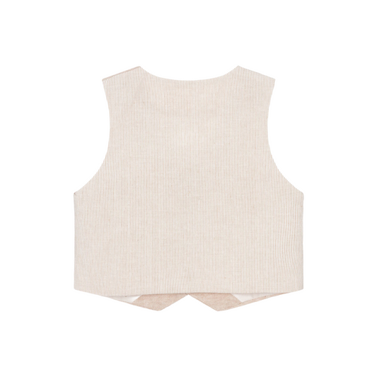 Coconut Linen Dressy Vest