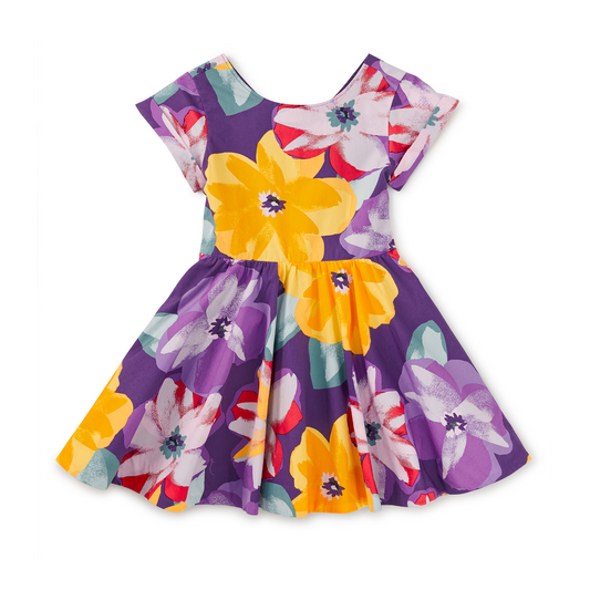 Button Back Skirted Dress