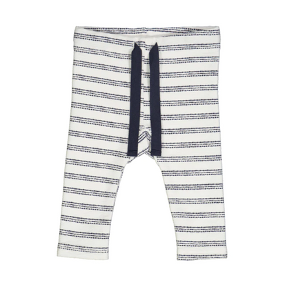 Cream Night Blue Stripe Pants
