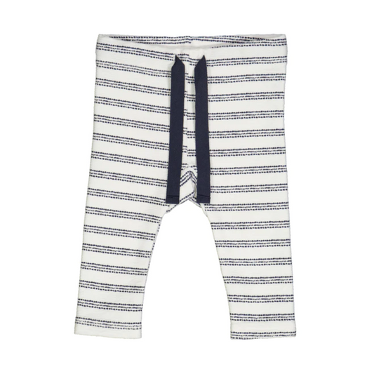 Cream Night Blue Stripe Pants