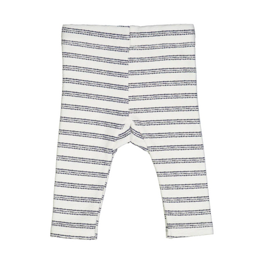 Cream Night Blue Stripe Pants
