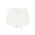 White Denim Pull On Shorts