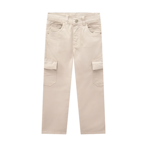 Khaki Cargo Long Pants