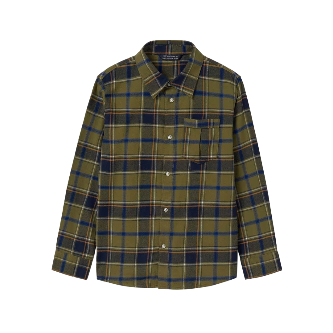 Khaki Olive Plaid Shirt