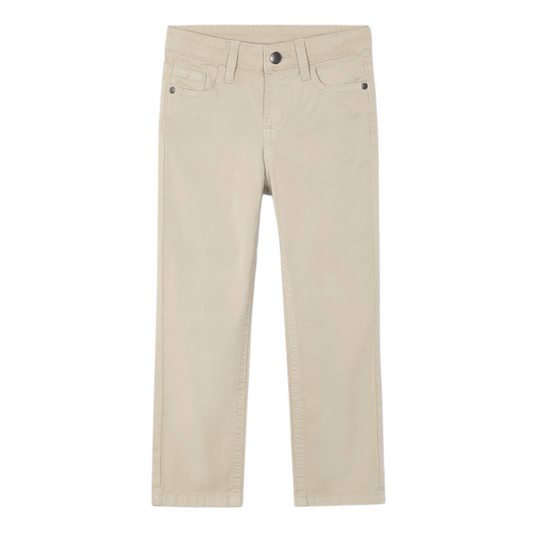 Almond Slim Fit Serge Pants