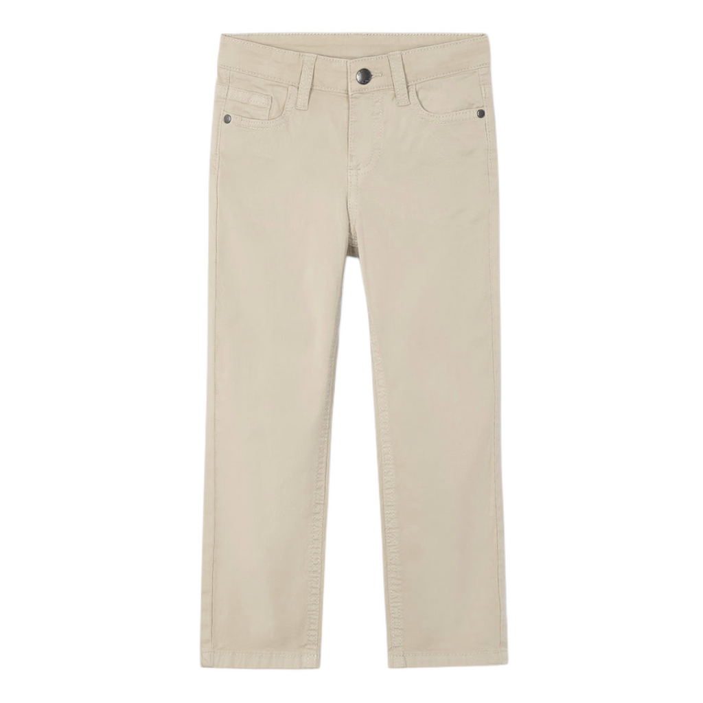 Almond Slim Fit Serge Pants