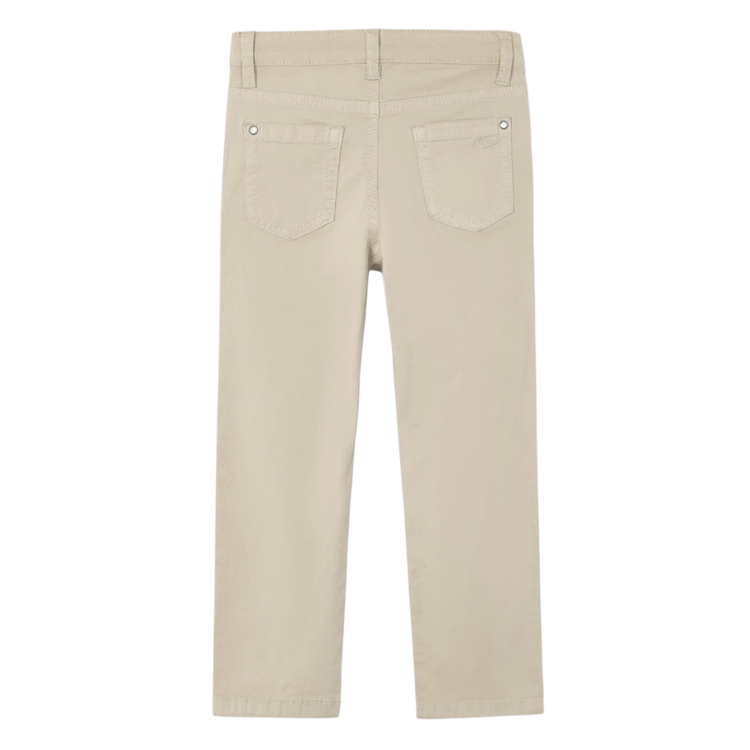 Almond Slim Fit Serge Pants