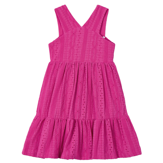 Magenta Eyelet Dress