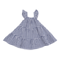 Navy Gingham Twirly Sundress and Bloomer