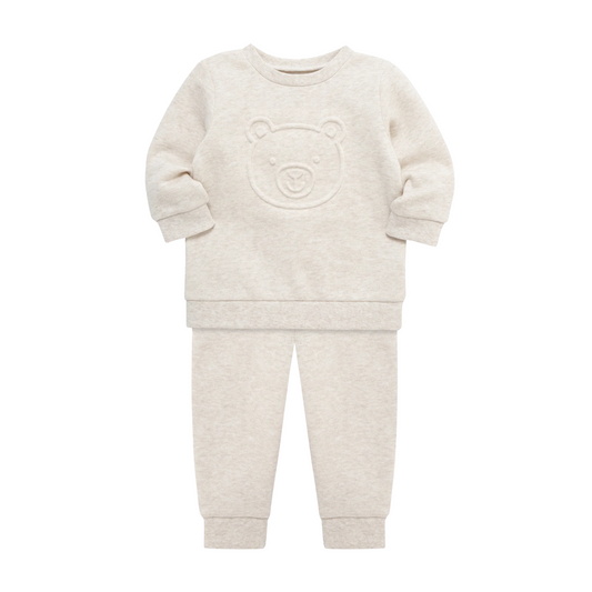 Oatmeal Bear Sweatshirt Set (Baby)