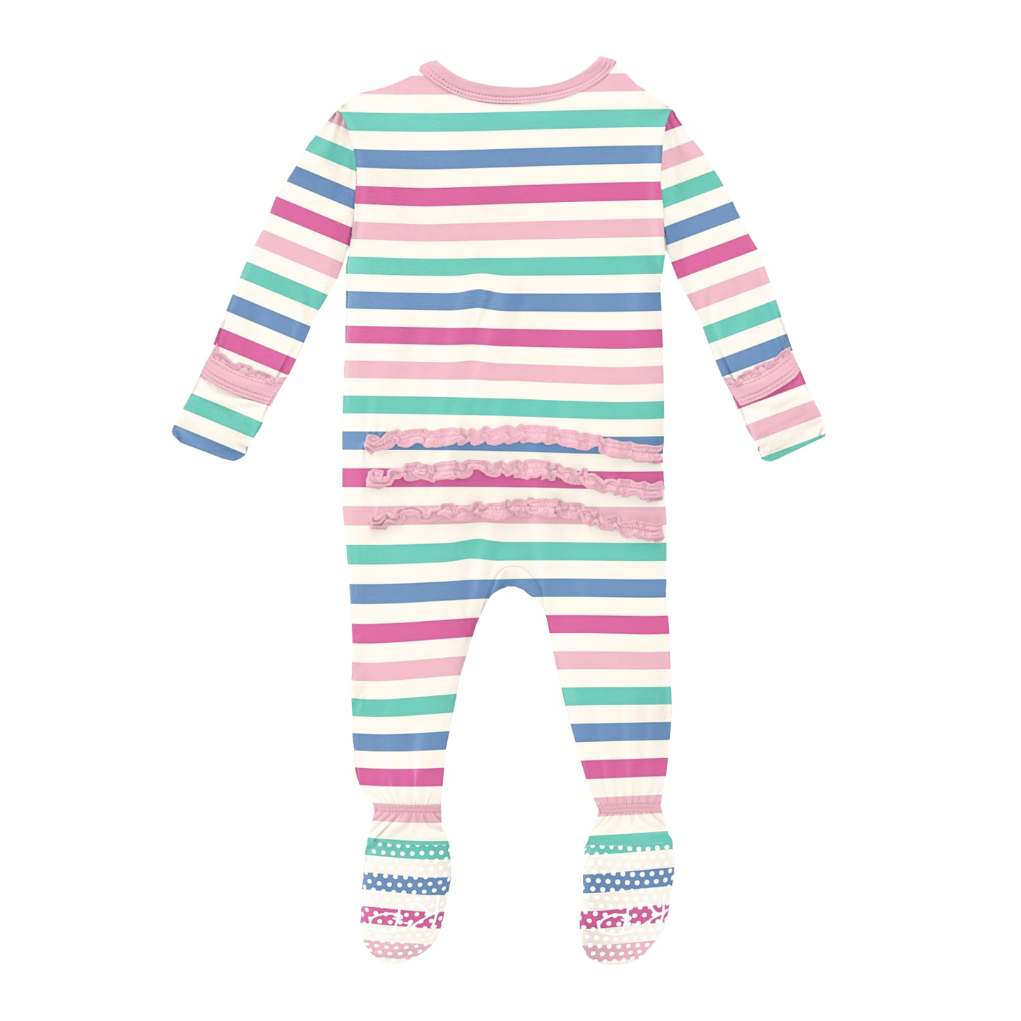 Skip To My Lou Stripe Muffin Ruffle Footie