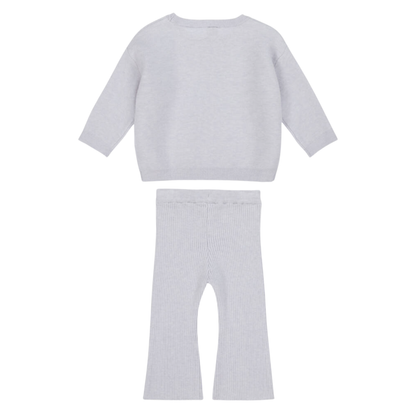 Soft Lavender Bow Sweater Set (Toddler)