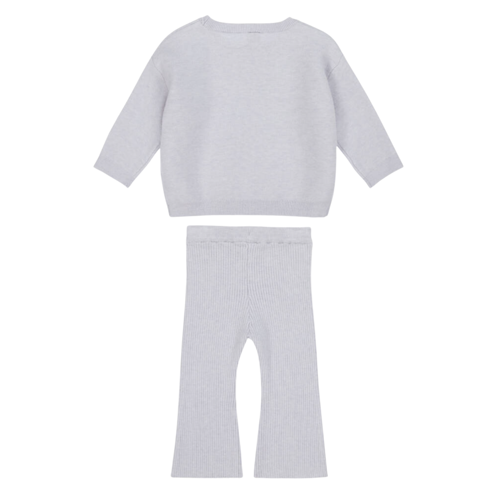 Soft Lavender Bow Sweater Set (Toddler)